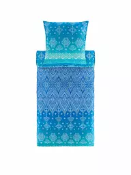 BASSETTI | Satin Bettwäsche KERALA 2x 70x90cm / 200x200cm  | blau