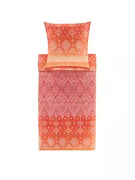 BASSETTI | Satin Bettwäsche KERALA 70x90cm/140x200cm Gruen | orange