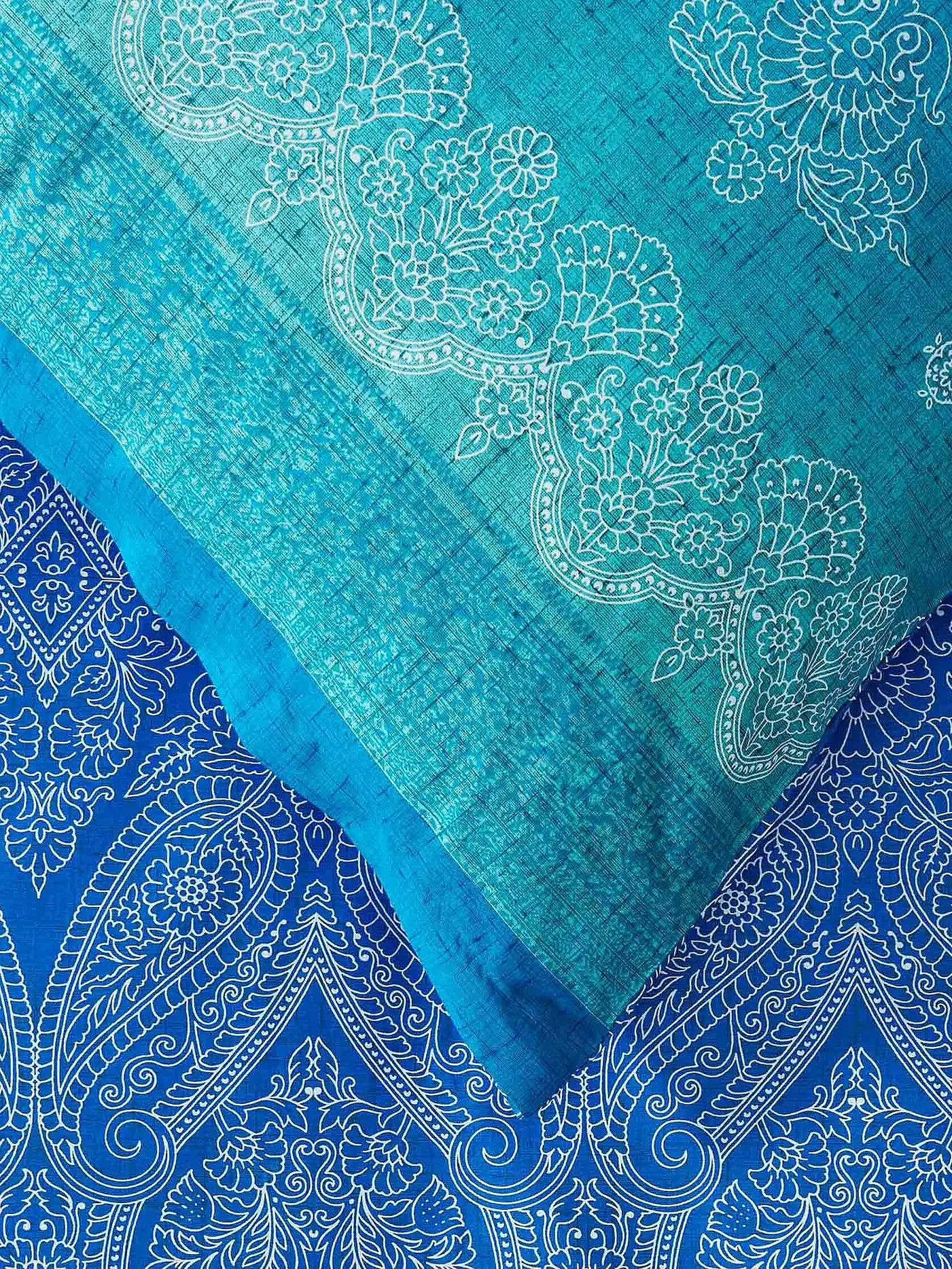 BASSETTI | Satin Bettwäsche KERALA 70x90cm/140x220cm Blau | blau