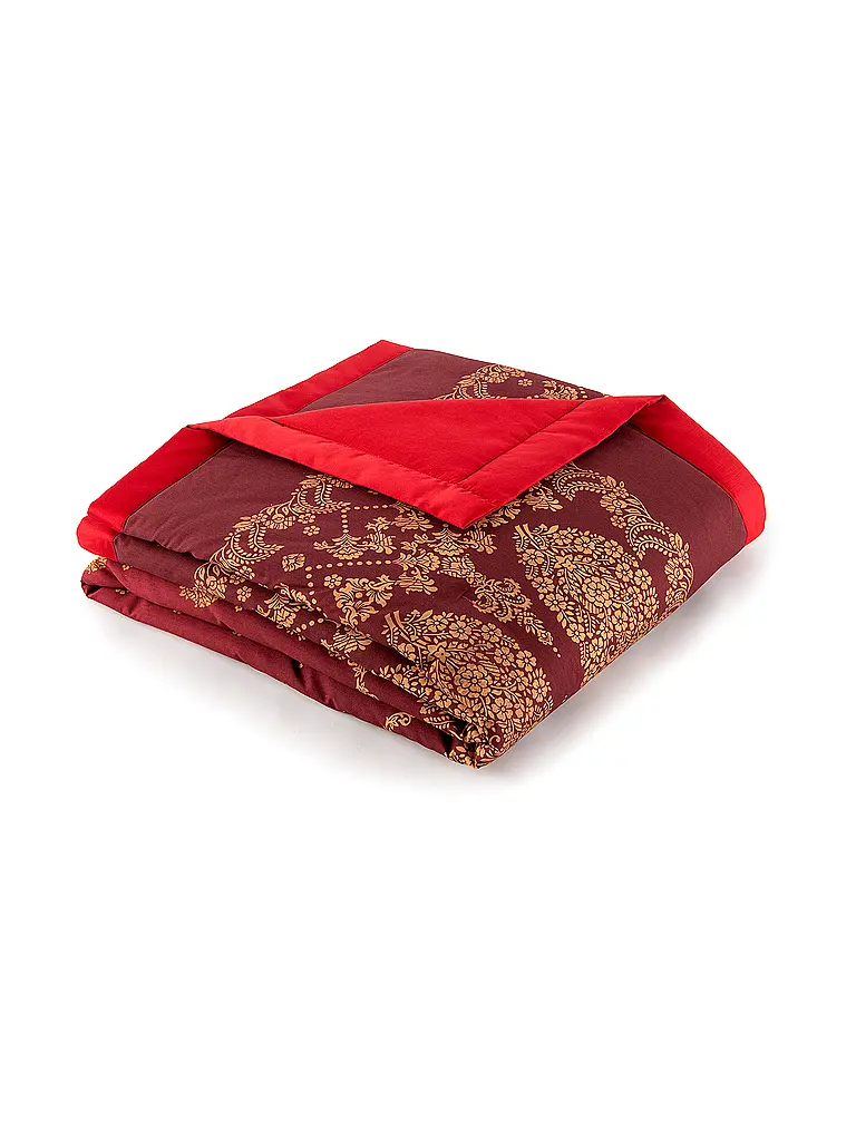 BASSETTI | Tagesdecke - Plaid 135x190cm GOLD DECOR Rot | 