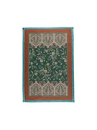 BASSETTI | Tagesdecke - Plaid 135x190cm INDIAN ROSES Blau | dunkelgrün