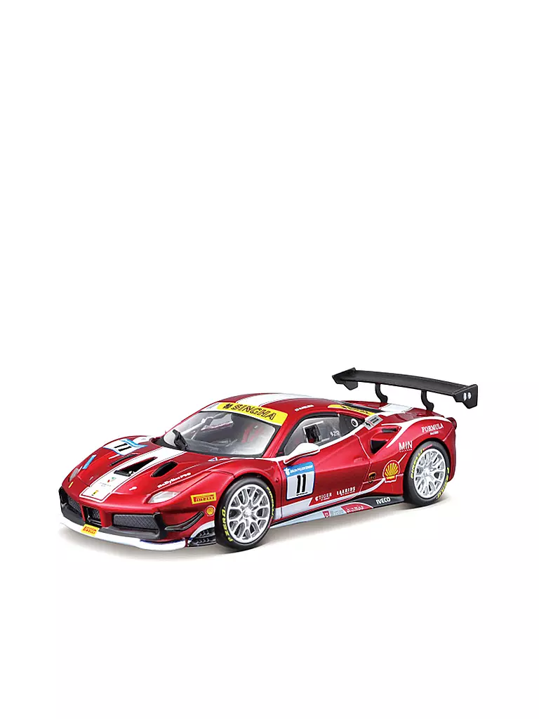 BBURAGO | Modellfahrzeug - Ferrari Racing 1:24 Ferrari 488 Challenge (Formula Racing), 2017 | rot