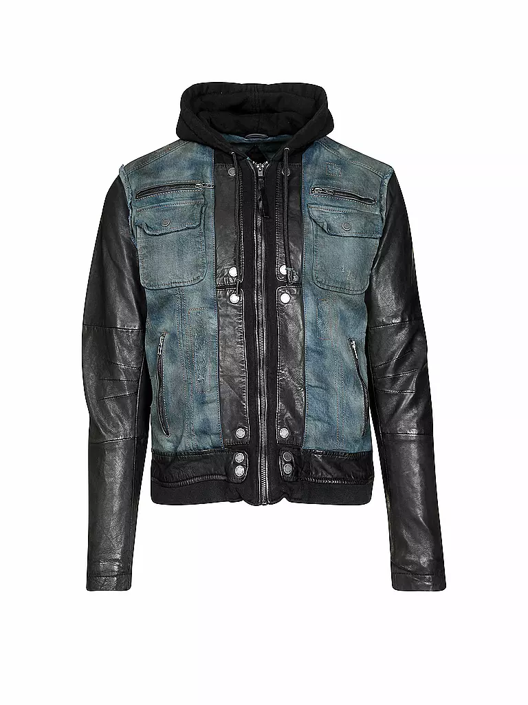 BE-EDGY | Jeansjacke mit Lederdetails "Max" | 