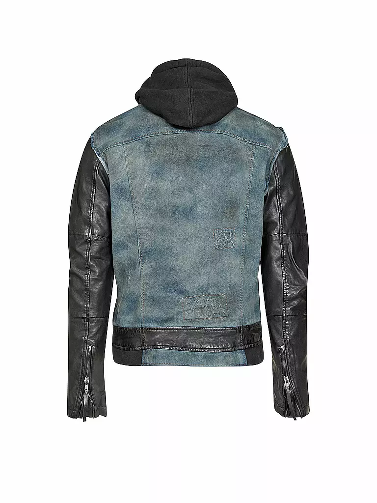 BE-EDGY | Jeansjacke mit Lederdetails "Max" | 