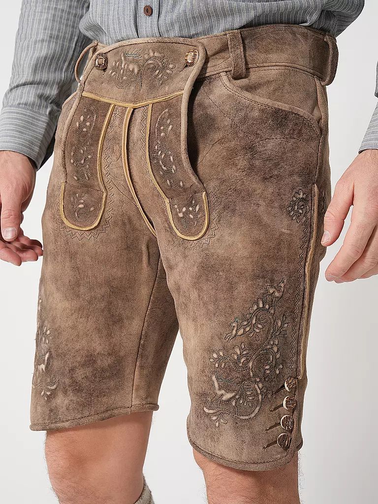 BECKERT | Trachten Lederhose LICHTENSTEIN | braun