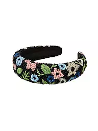 BECKSÖNDERGAARD | Haarreifen ANEMONA WIDE BEADED HAIRBRACE White  | schwarz