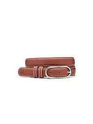 BECKSÖNDERGAARD | Ledergürtel GLOSSY NOLA LEATHER BELT Mocha Brown | braun