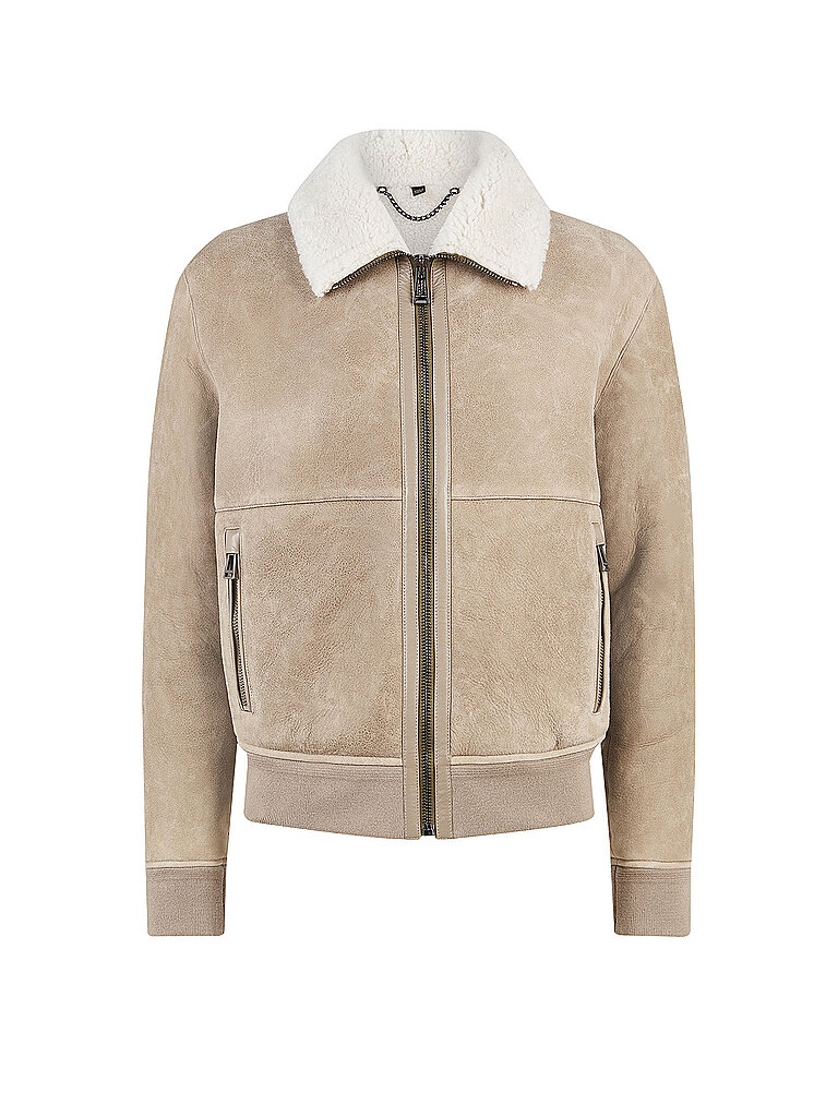 BELSTAFF Lederjacke TRACE beige | XXL