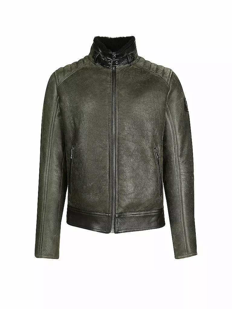 BELSTAFF | Lammfelljacke - Lammleder "Westlake" | olive