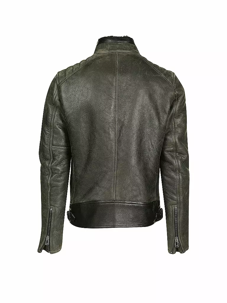 BELSTAFF | Lammfelljacke - Lammleder "Westlake" | olive