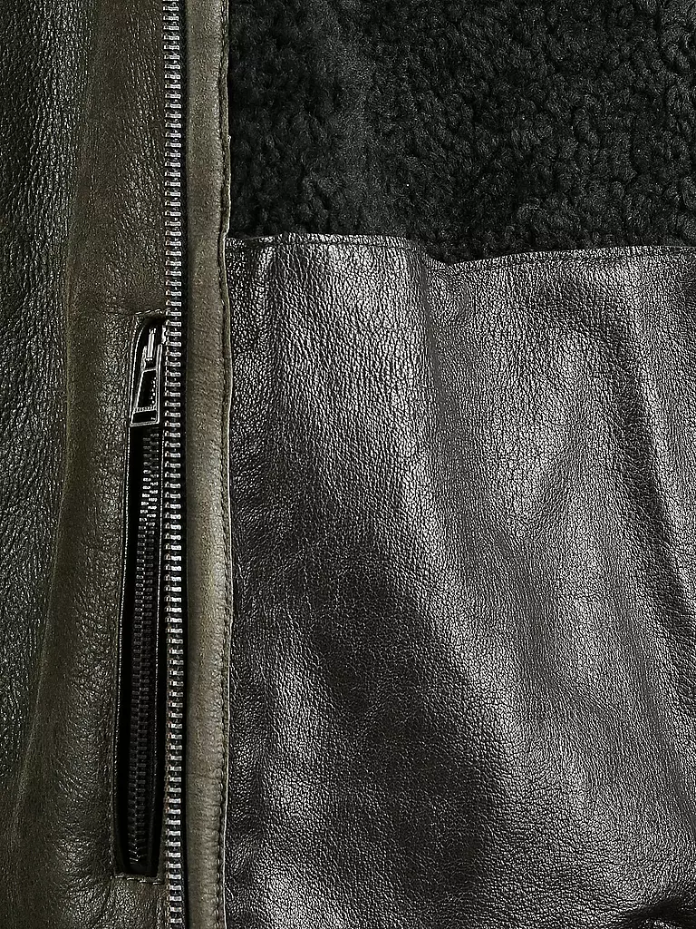 BELSTAFF | Lammfelljacke - Lammleder "Westlake" | olive