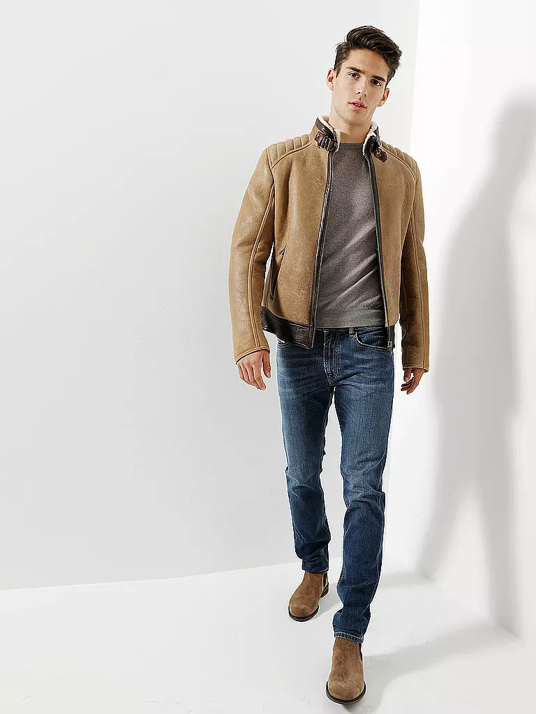 BELSTAFF | Lederjacke - Lammfelljacke "Vestlake" | 