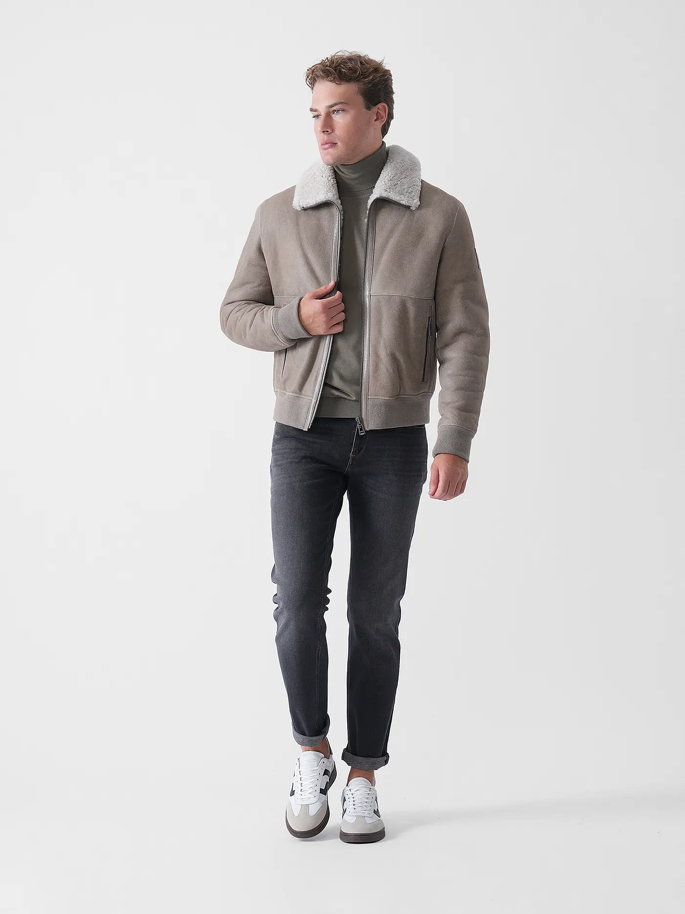 BELSTAFF | Lederjacke TRACE | beige