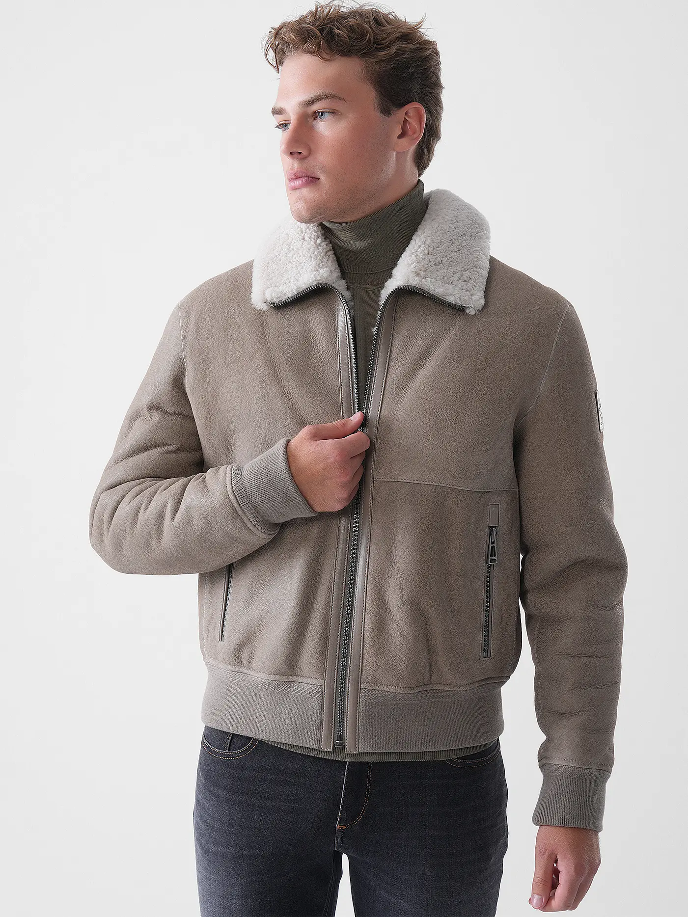 BELSTAFF | Lederjacke TRACE | beige