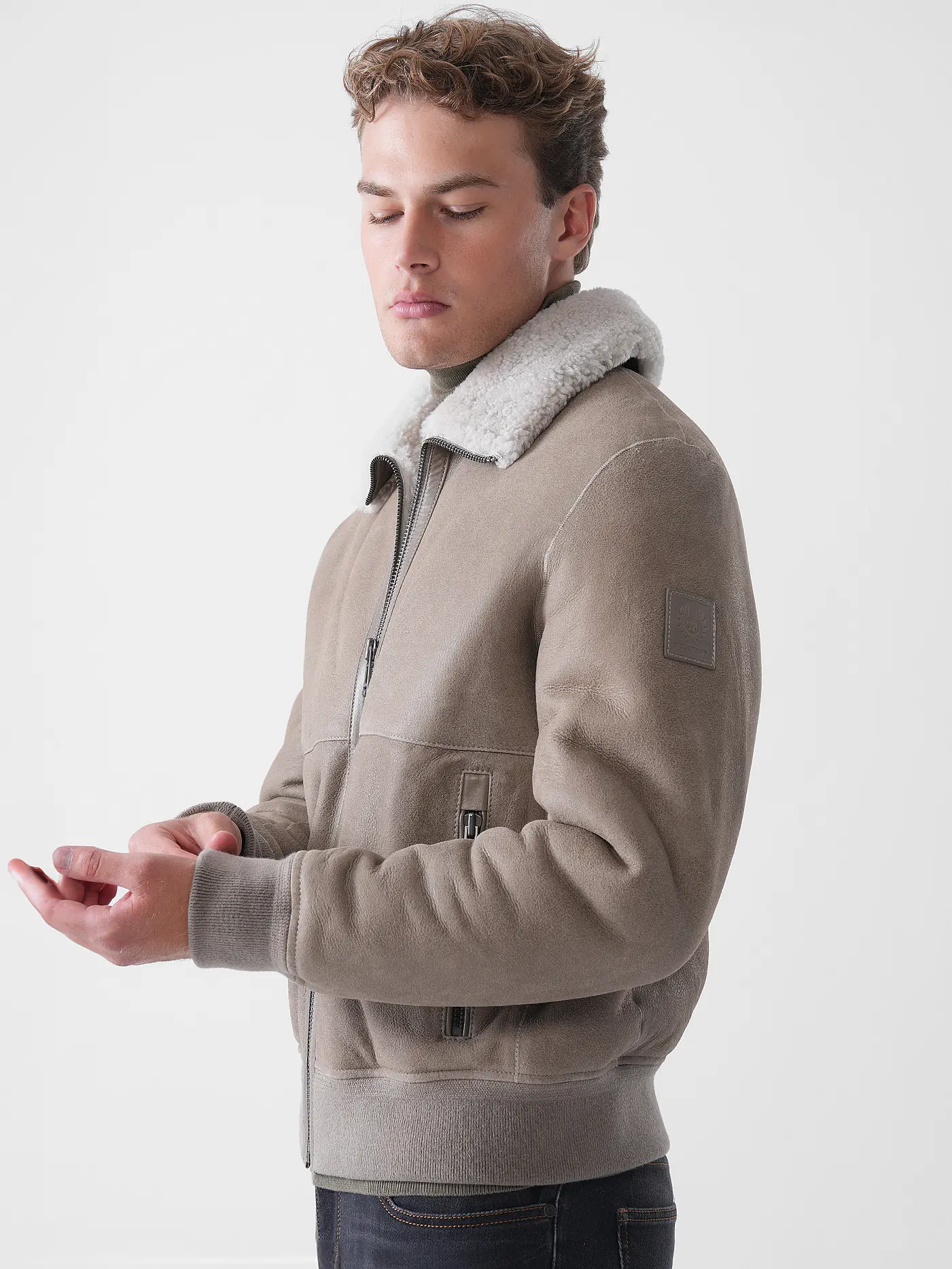 BELSTAFF | Lederjacke TRACE | beige