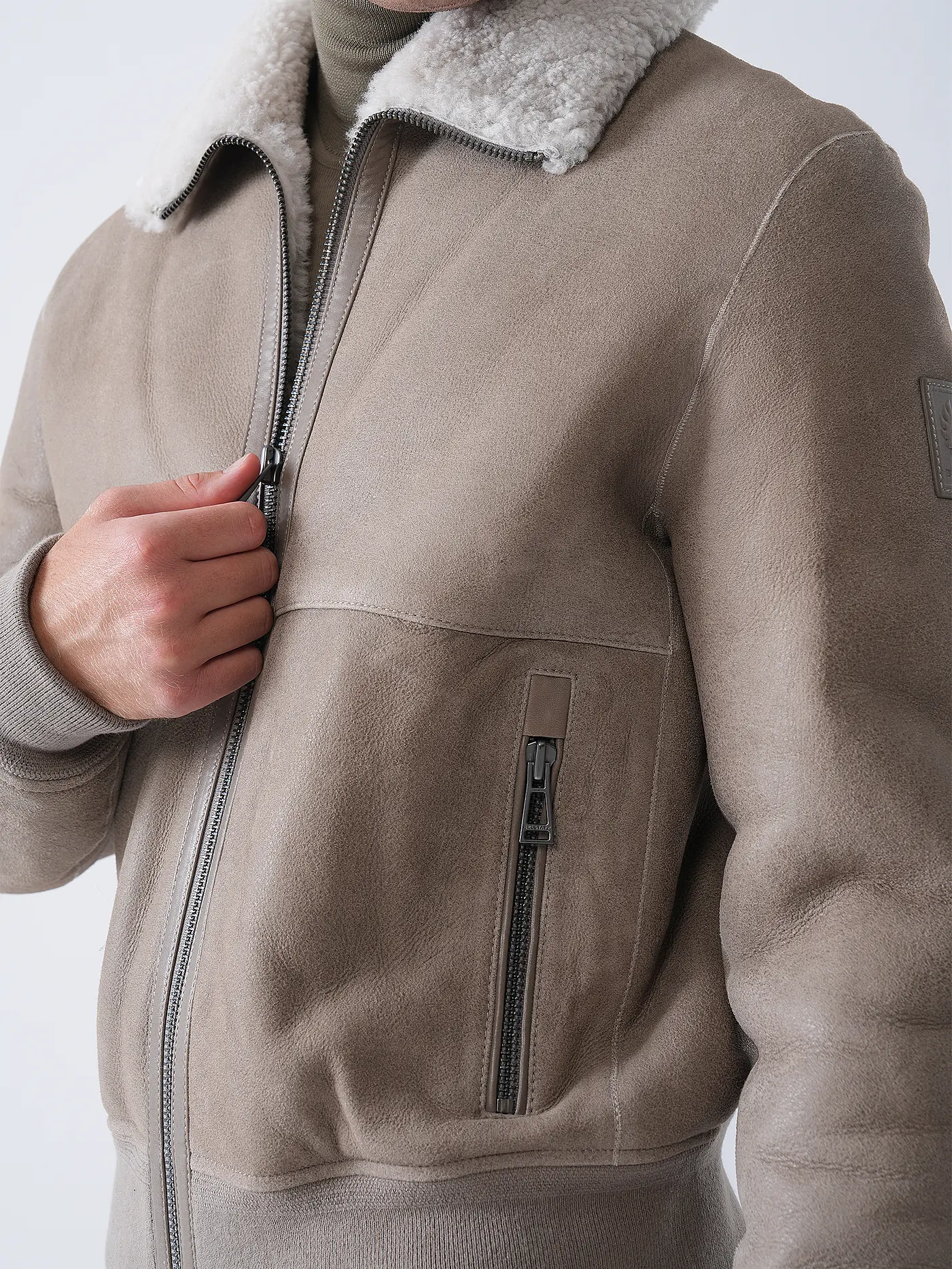 BELSTAFF | Lederjacke TRACE | beige
