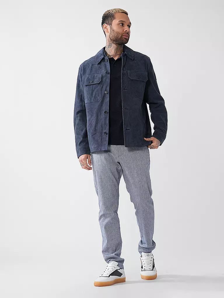 BELSTAFF | Lederjacke WAYPOINT | blau