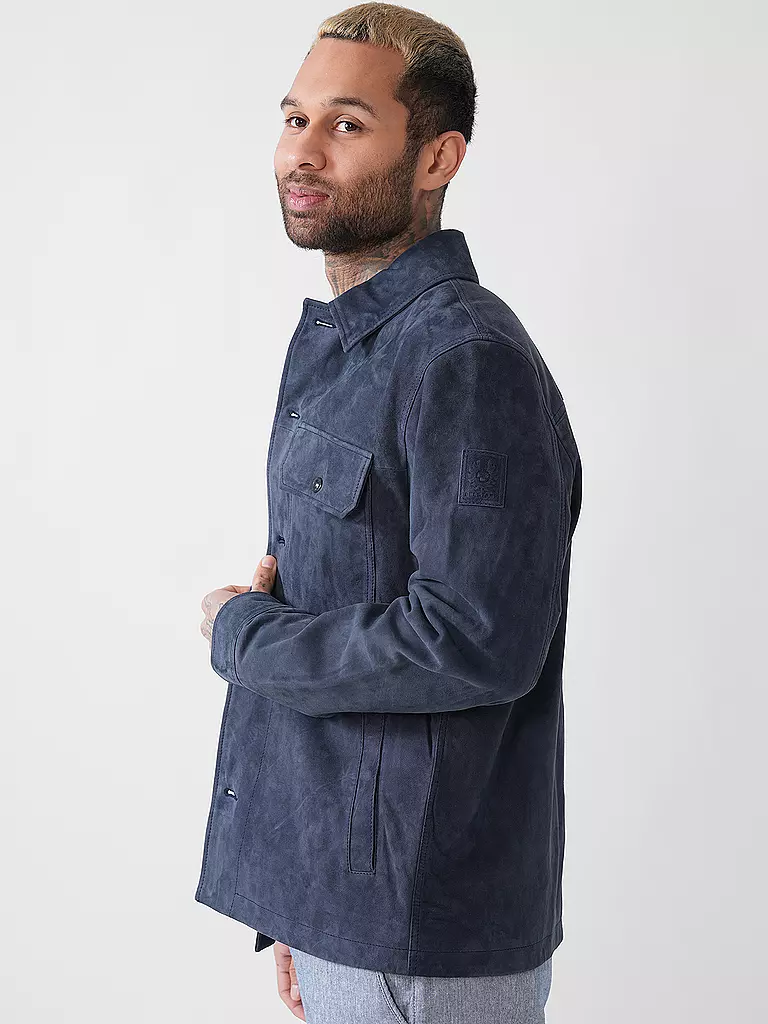 BELSTAFF | Lederjacke WAYPOINT | blau