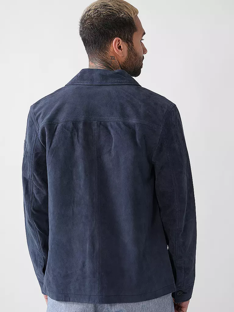 BELSTAFF | Lederjacke WAYPOINT | blau