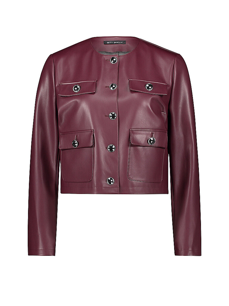 BETTY BARCLAY Jacke in Lederoptik dunkelrot | 40