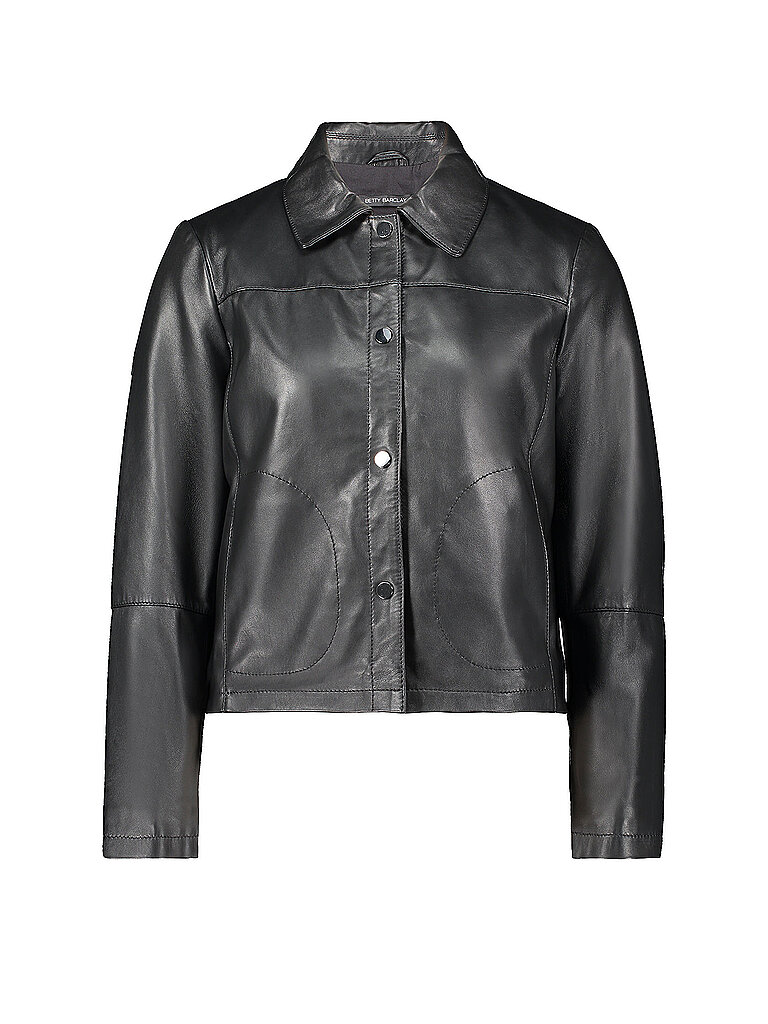 BETTY BARCLAY Lederjacke schwarz | 38
