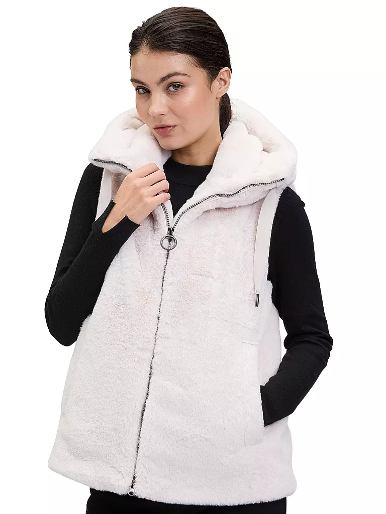 BETTY BARCLAY | Gilet in Fell-Optik | creme