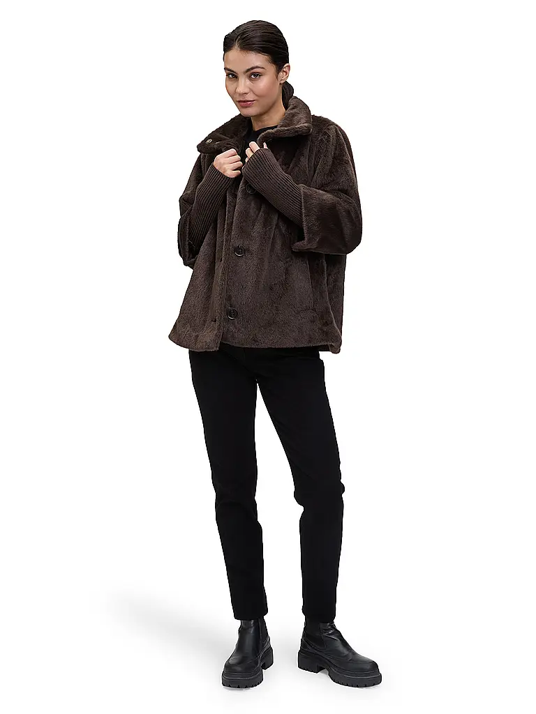BETTY BARCLAY | Jacke in Felloptik | braun