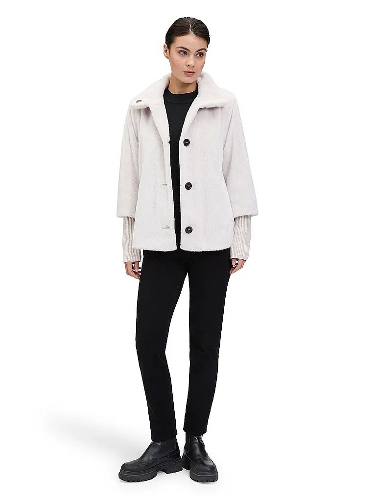 BETTY BARCLAY | Jacke in Felloptik | creme