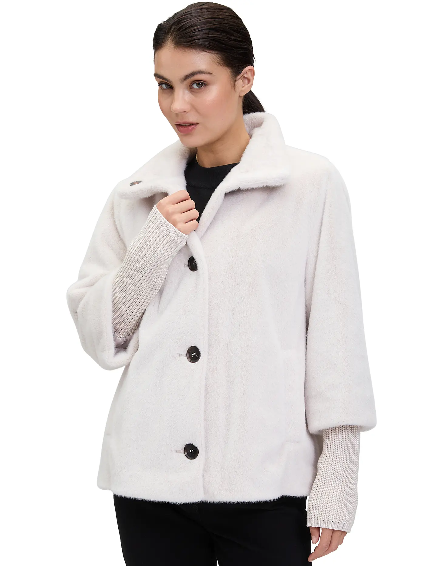 BETTY BARCLAY | Jacke in Felloptik | creme