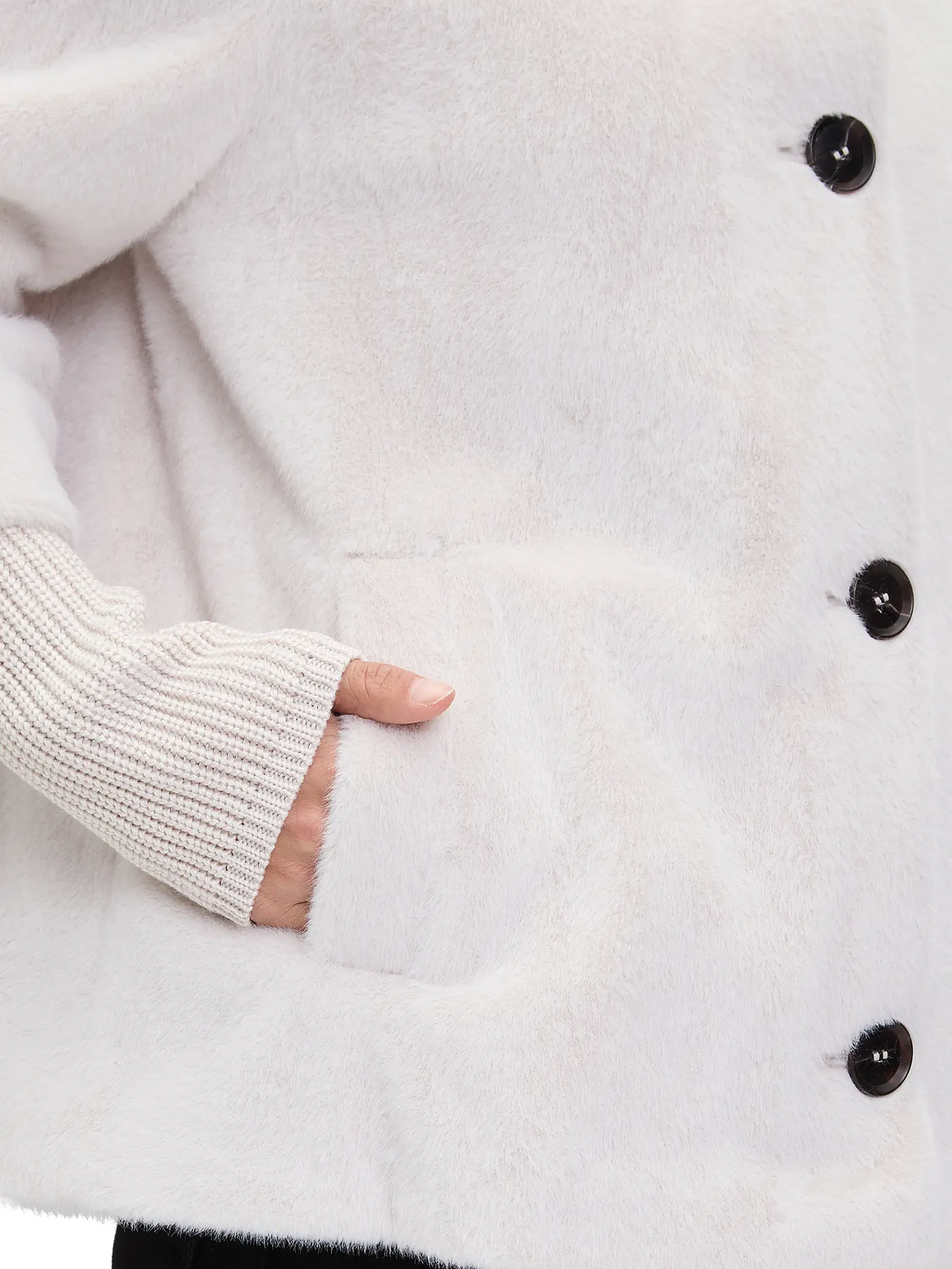 BETTY BARCLAY | Jacke in Felloptik | creme