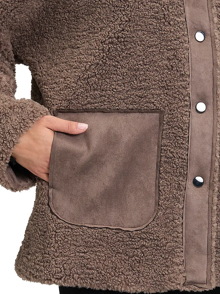 BETTY BARCLAY | Jacke in Felloptik | Braun
