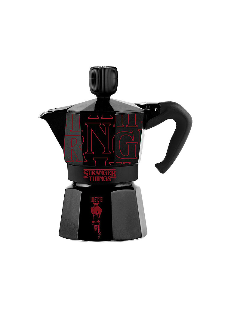 BIALETTI Espressokocher 6 Tassen STRANGER THINGS schwarz