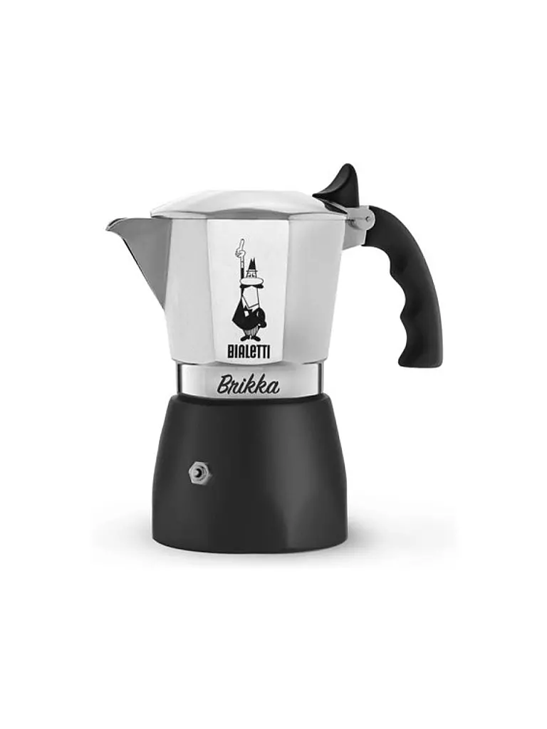 BIALETTI | Espressokocher BRIKKA 2 Tassen Alu / Schwarz | silber