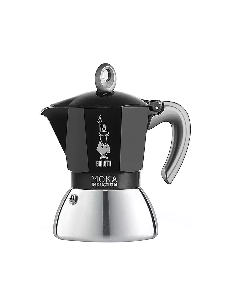 BIALETTI | Espressokocher Moka Induction 4 Tassen Alu/Schwarz | schwarz