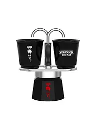 BIALETTI | Mini Espressokocher 2 Tassen TRANGER THINGS | Schwarz
