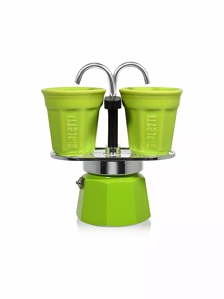 BIALETTI | Mini-Express (2 Tassen) mit 2 Becher (Grün) | grün