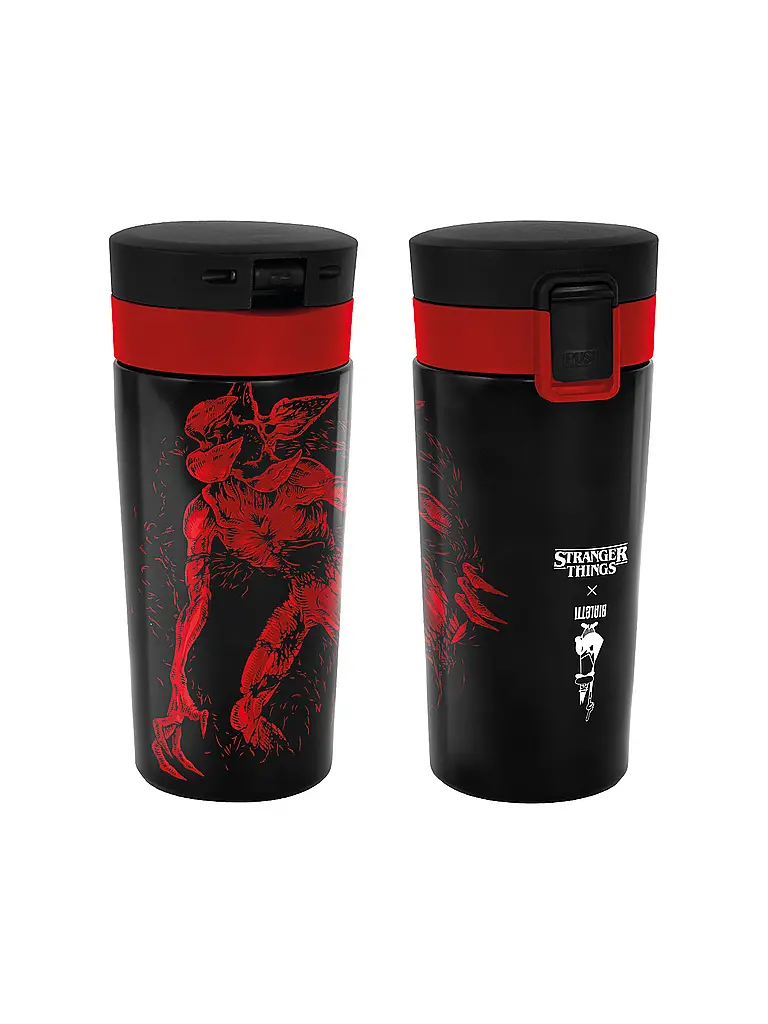 BIALETTI | Reisebecher 2er Set 380ml Stranger Things | Schwarz