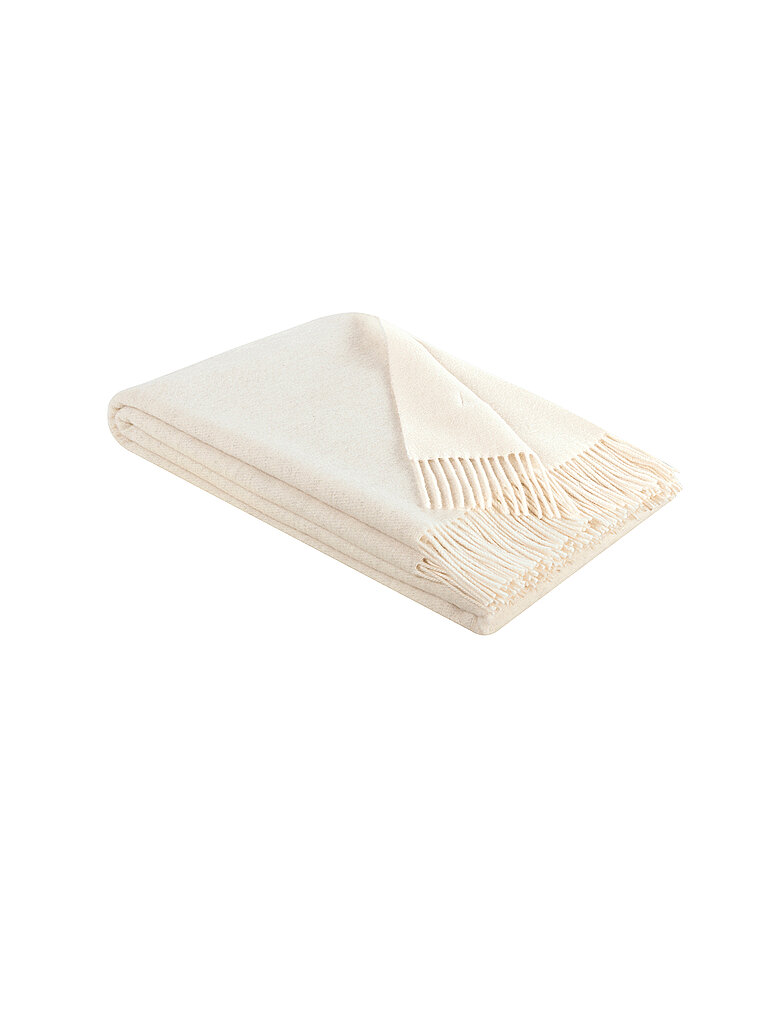 BIEDERLACK Kaschmirplaid 130x170cm Marmor Stone creme