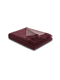 BIEDERLACK | Kaschmir Wohndecke - Plaid 130x170cm | dunkelrot