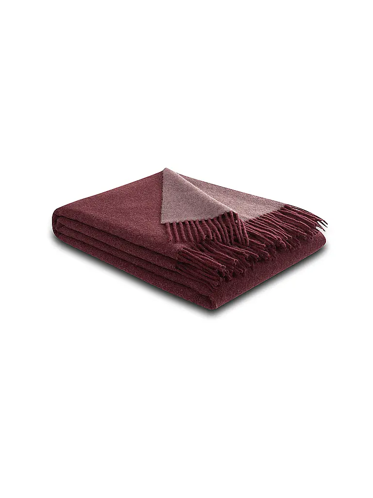 BIEDERLACK | Kaschmirplaid 130x170cm Bordeaux Parfait | dunkelrot