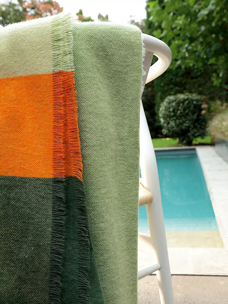 BIEDERLACK | Tagesdecke - Plaid 130x170cm  EVERGREEN Great Green  | dunkelgrün