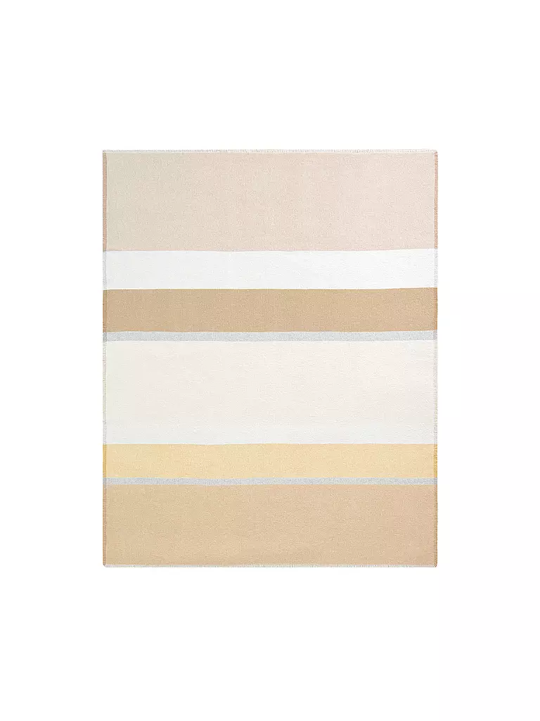 BIEDERLACK | Tagesdecke - Plaid 130x170cm  WHITE SANDSATION Sand Stripe  | beige