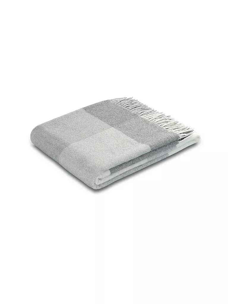 BIEDERLACK | Tagesdecke - Plaid 130x170cm PLEASANT Grey | hellgrau