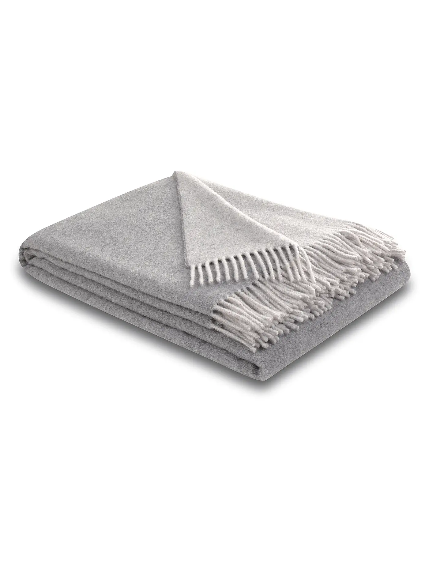 BIEDERLACK | Wohndecke Plaid CASHMERE 130x170cm Malva/Creme | hellgrau