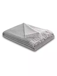 BIEDERLACK | Tagesdecke - Plaid 130x170cm Yellow Creme  | hellgrau
