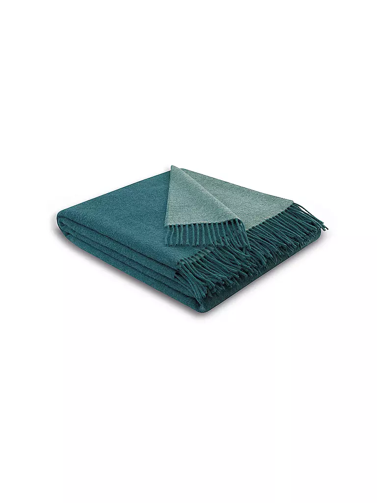 BIEDERLACK | Tagesdecke - Plaid 130x170cm WINTER OCEAN Teal Green  | petrol