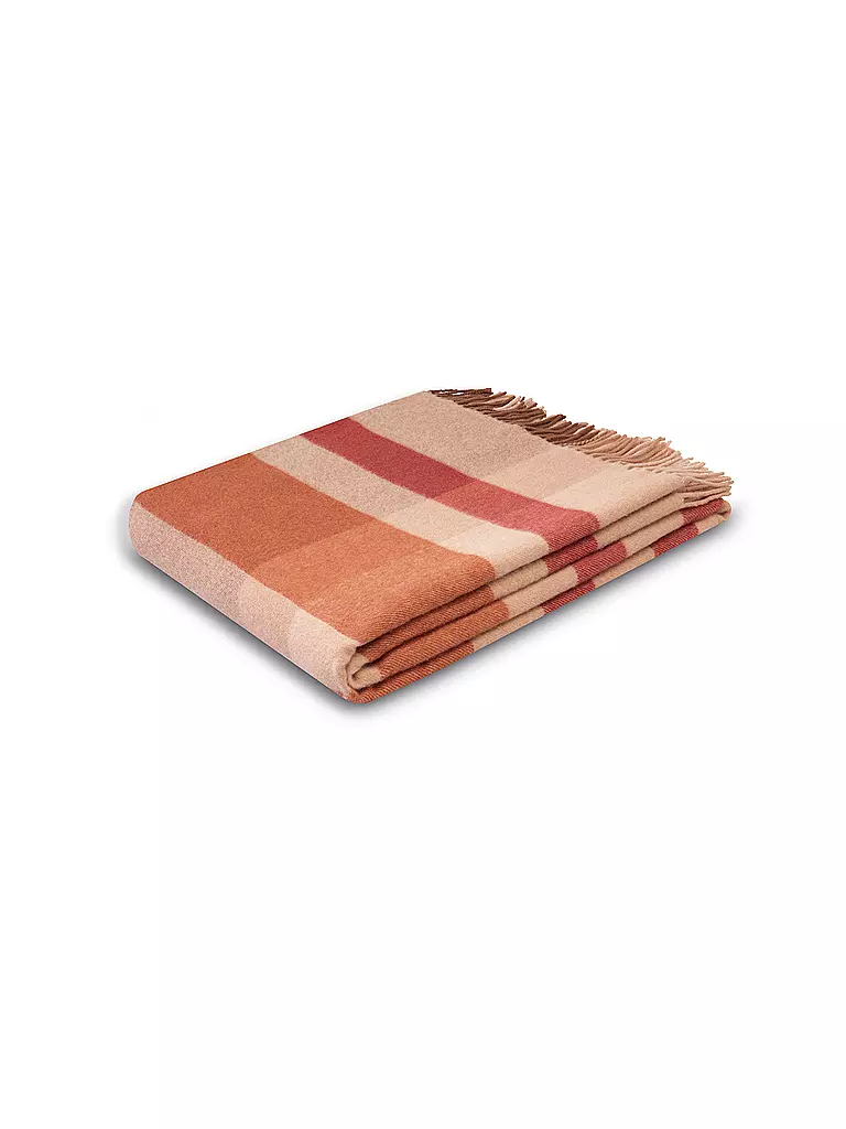 BIEDERLACK | Tagesdecke - Plaid 150x200cm Nature-Charming  | orange