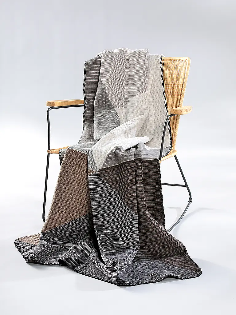BIEDERLACK | Wohndecke - Plaid 150x200cm SIMPLY ELEGANT Feel Graphite  | braun