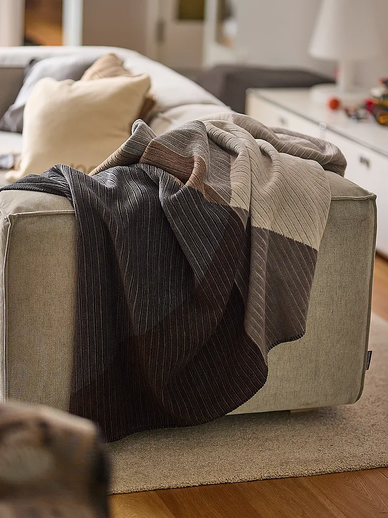 BIEDERLACK | Wohndecke - Plaid 150x200cm SIMPLY ELEGANT Feel Graphite | 
