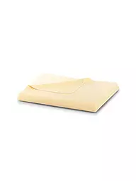 BIEDERLACK | Wohndecke Plaid 150x200cm OVERLOCK-STICH Pearl Oatmeal | gelb